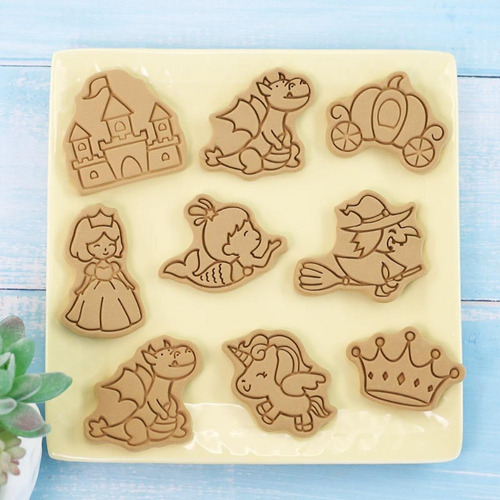 Cortadores De Galletas 3d, 8 Unidades, Dibujos Animados De D