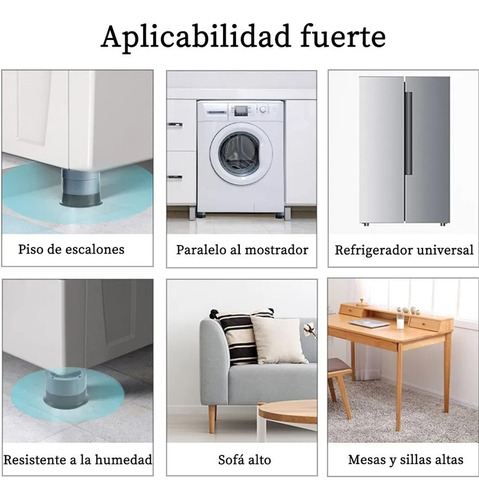 Zerodis 4 Piezas Almohadillas Antivibración Para Lavadora,