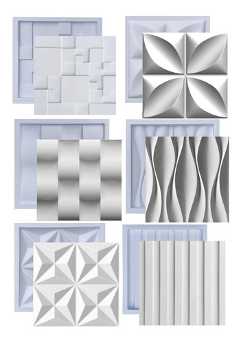 Formas Gesso 3d E Cimento Abs Plástico Fdg Molde Para Placas