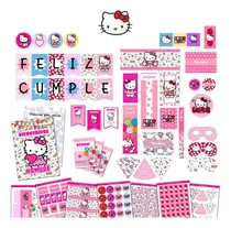 Comprar Kit Imprimible Cumple + Candy Editable - Hello Kitty