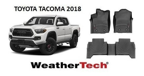 Alfombra Weathertech Tacoma 2018 Juego Completo Negro