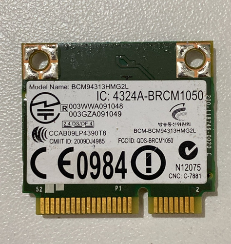 Placa Wifi Notebook Dell Vostro 3500 Bcm94313hmg2l (Usado)
