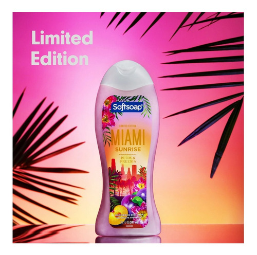Softsoap Jabón Corporal 591ml 2pac | Hidratante Y Suave Piel Miami Sunrise
