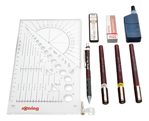 Rotring Isograph Technical Drawing Pens, Set, Conjunto De 3