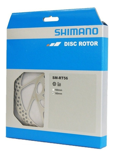 Disco Rotor Shimano Sm-rt56 180mm 6 Parafusos Cor Prateado
