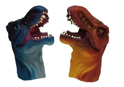 Imagen 3 de 5 de Titere De Goma Dinosaurio T-rex Jurassic World 26 Cm