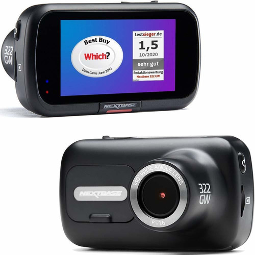 Nextbase 322gw Dash Cam Mini Con App- Full 1080p/60fps Graba