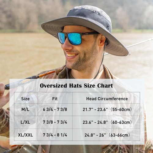 De Gran Tamaño Xl Xxl Para Hombre Cubo Sombreros De Sol Cabe