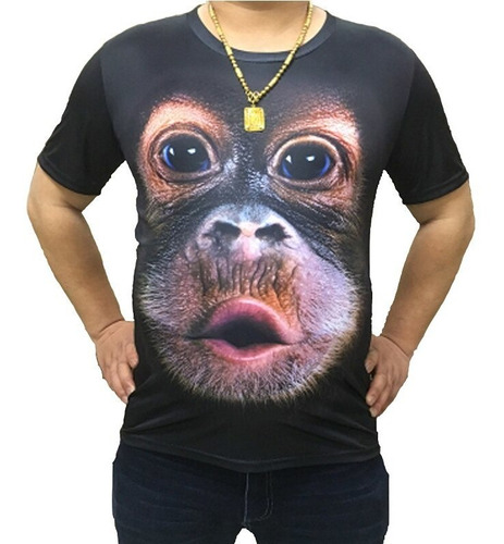 Divertido 3d Camisetas De Gorila Animal Impreso Camiseta Hom