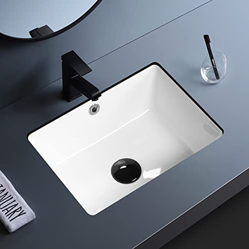 Lavabo Cermico Blanco 16 Pulgadas Con Desbordamiento
