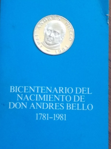 Moneda Venezuela 100 Bolívares Plata Ley 835 Andrés Bello 