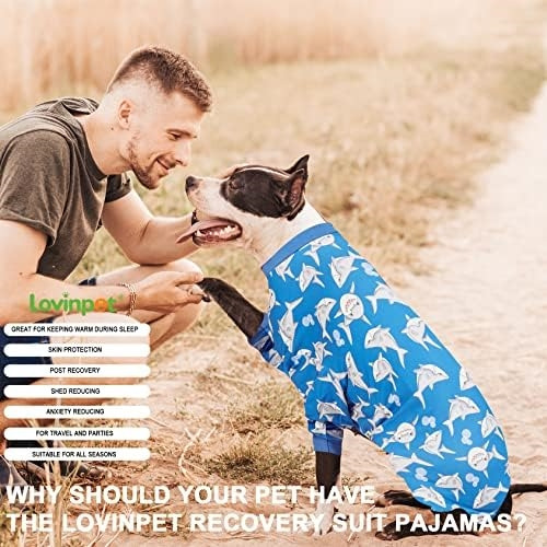 Lovinpet Pijamas Grandes Para Perros, Protección Uv, Pijamas