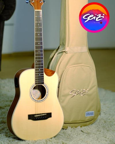 Violão Seizi Baby Akira Half Cutaway Natural Satin Com Bag