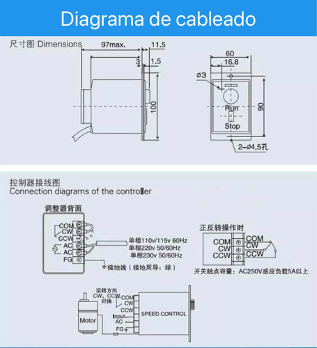 Imagen 5 de 5 de Regulador De Velocidad Para Motor 220v 120 A 400w 80$