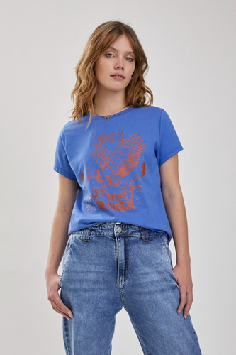 Remera Estampada Aguila Azul Rimmel