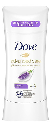 Desodorante Dove Advanced Care 48h Lavender Fresh 74g Eua
