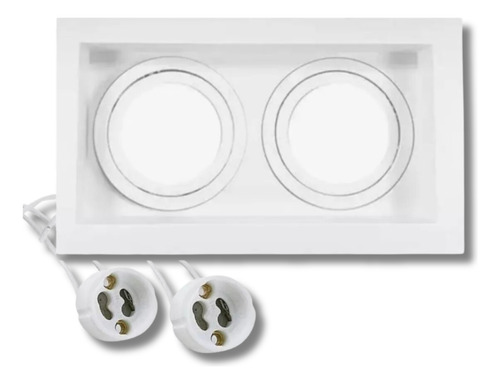 Kit 16x Spot Embutir Recuado Save Energy 2 Dicroica Duplo