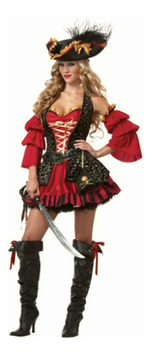 California Costumes Women's Eye Candy Spanish Pirate Adult,