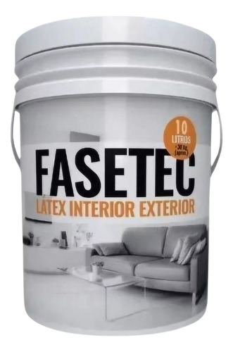 Pintura Latex Fasetec Polacrin Blanco Interior Exterior 10 L