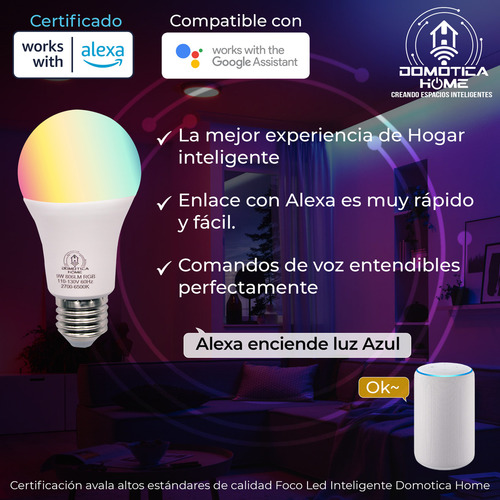 Alexa Echo Show 8 Blanco Focos Led Inteligentes 2 Pack Amazon