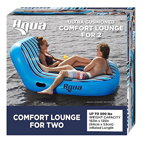 Aqua Ultra Comfort Pool Lounger, Lake Raft, Two 2-person Lak