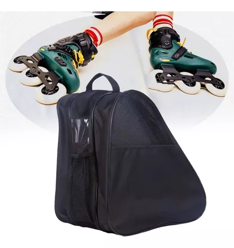Bolsa de patinaje portátil para niños y niñas, bolsa de patinaje sobre  hielo, correa de hombro, mochila de transporte, bolsa de almacenamiento de