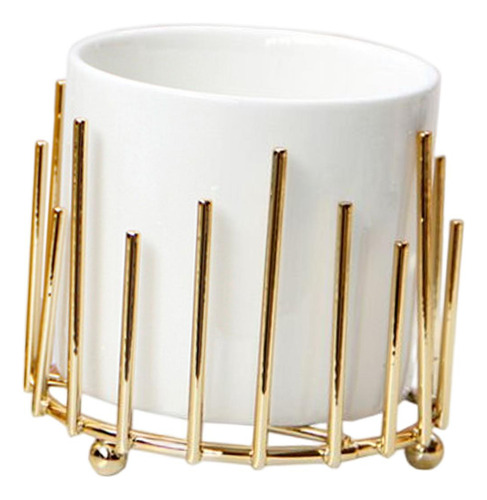 Soporte Para Brochas De Maquillaje, Recipiente Para Dorado S