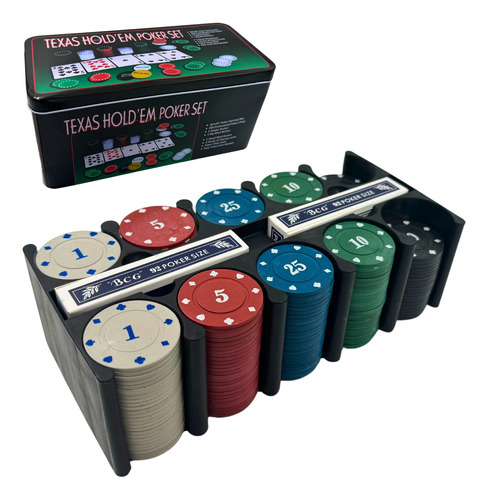 Fichas De Casino Para Juego De Poker Completo Pack De 250 Pz