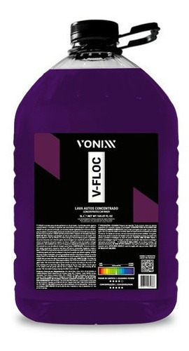 Shampoo Lava Auto V-floc 5 Litros Concentrado Neutro Vonixx