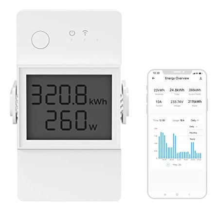 Sonoff Powr316 16a Wifi Smart Power Meter Switch, Diy M4xks