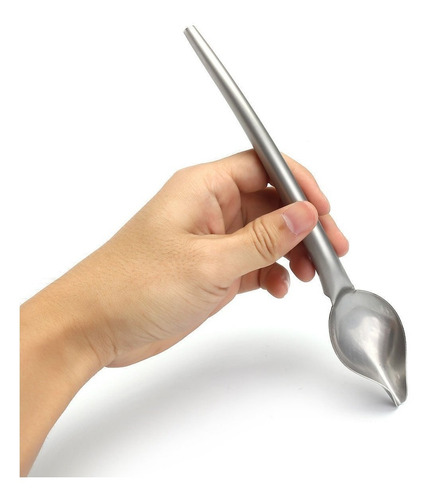 Imagen 2 de 9 de Cuchara Pluma Para Decorar Platos - Deco Spoon