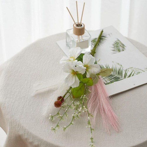 Buquê De Lírios Artificiais, Buquê Floral Elegante De