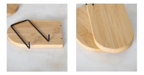 Hh Extremos De Libros De Madera, Soportes Resistentes Para