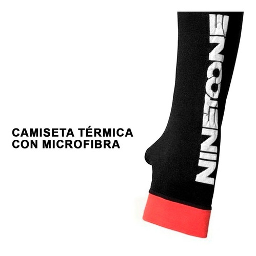 Imagen 3 de 6 de Camiseta Térmica Moto Microfibra Frío Ninetoone Rival