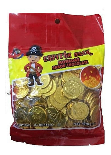 Monedas De Chocolate X 100 Unidades Capitán Jack 