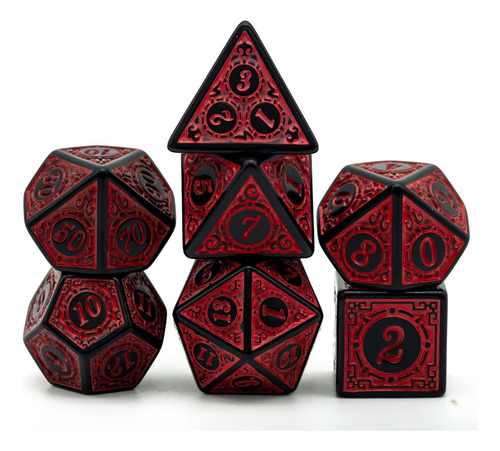 Dados Poludie , Para Juegos De Mesa De Rol, Set L , 7 Pzs