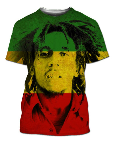 Lhy G Camiseta De Manga Corta Con Estampado 3d De Bob Marley