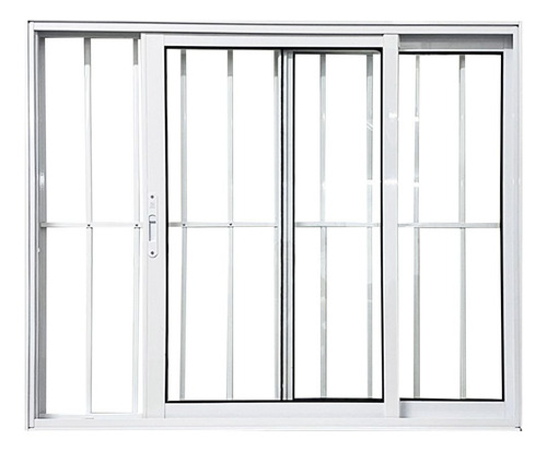 Janela Vitrô De Alumínio 2 Folhas 100 X 100cm Linha 25 Com