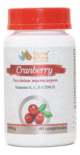 Cranberry Em Cápsulas-comprimidos-vitaminas A,c,e E Zinco Sabor Sem sabor
