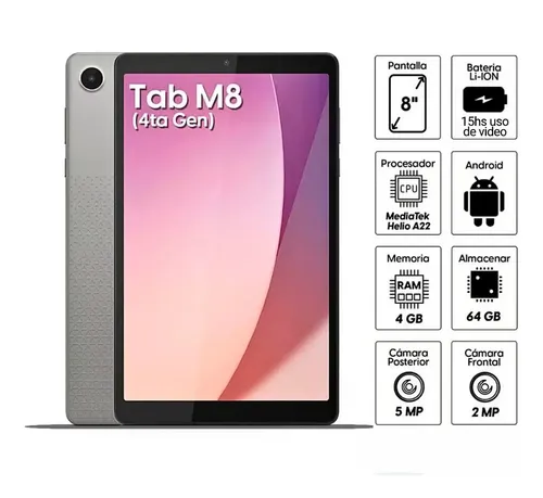Tablet Lenovo Tab M8 4ta Gen Tb300fu 8 Hd 1280x800 Ram 4gb 64gb
