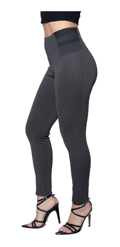 Leggins Mujer Tiro Alto Moda Casual Vestir Mayones Dama 