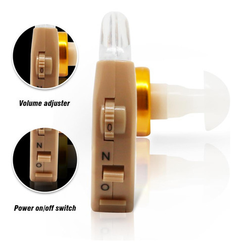 Audífono Para Sordos Color Crema Pyle-home Phlha48