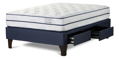 Cama Con Cajones Autonomy Sky  Rosen Queen