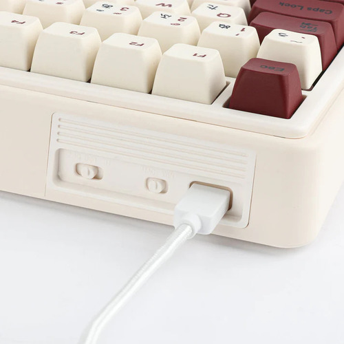 Teclado Mecanico Gamer Cidoo Stellar C/pantalla Inalambrico Crema Inglés Internacional