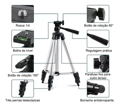 Jk Tripode Para Celular Y Camara Stand 1.1m Soporte Celular