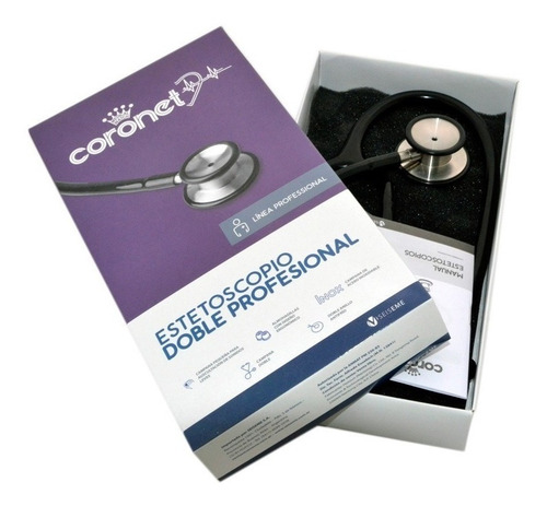 Imagen 4 de 7 de Estetoscopio Doble Campana Profesional Coronet Pediatrico