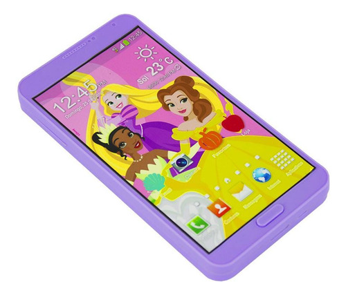 Celular De Brinquedo Smartphone Disney Princesas Lilas C/som