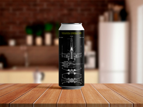 Termo Lata Personalizado 500ml. Star Wars. X-wing
