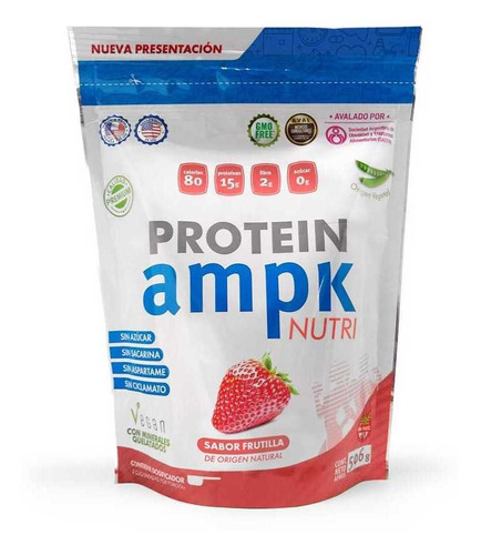 Ampk Nutri Vegan Protein Doypack X506g. Frutilla Ampk