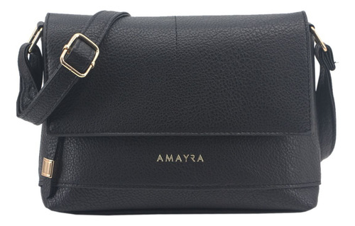 Cartera Bandolera Mujer Cuero Sintetico Amayra Bolsillos 